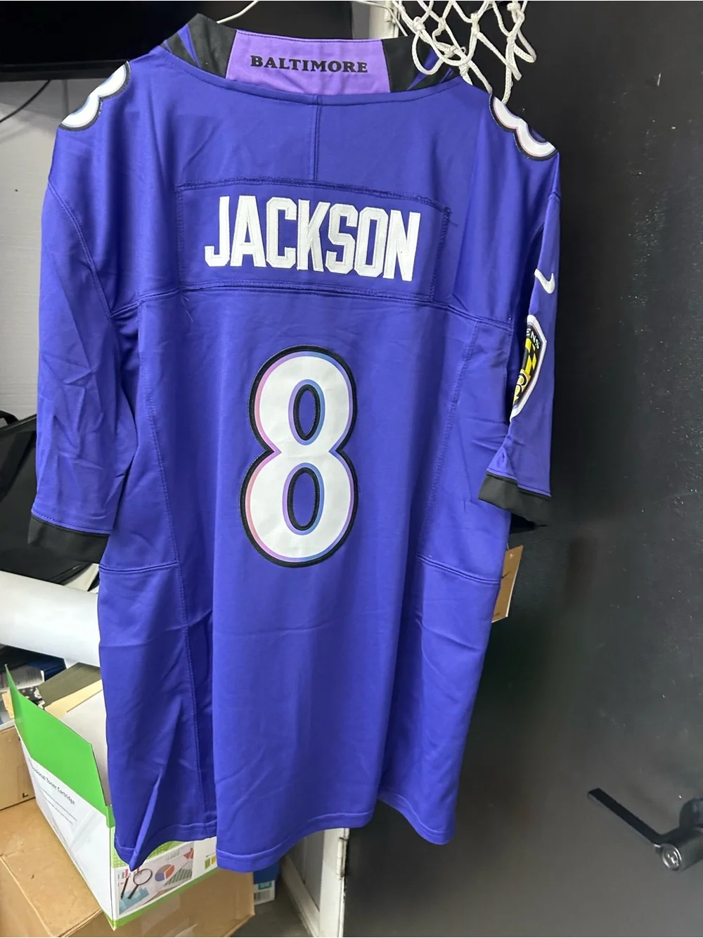 Nike Baltimore Ravens #8 Purple Lamar Jackson Jersey